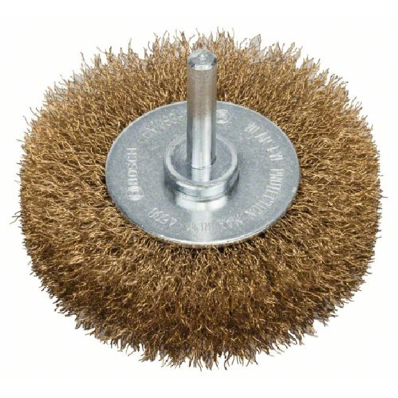 Scheibenbürste, Messing, gewellter Draht, 75 mm, 0,2 mm, 16 mm, 4500 U/ min-Beschreibung lesen