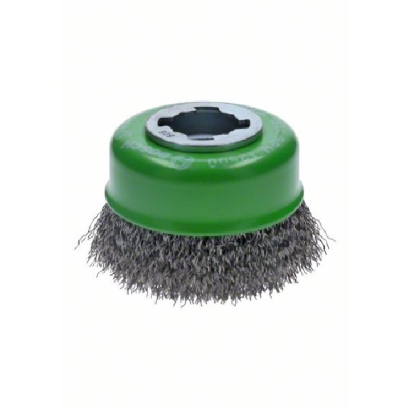 Brosse coupe X-LOCK 75 mm, fil inox ondulé 75 mm, 0,3 mm-Leggi tutto