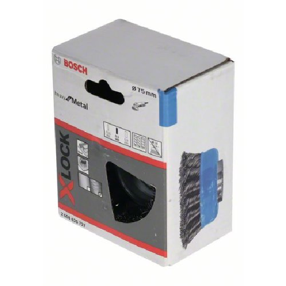 X-LOCK Topfbürste 75 mm, gezopfter Stahldraht 75 mm, 0,5 mm, X-LOCK-Beschreibung lesen