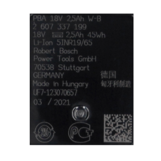 Akkupack 18 Volt Lithium-Ionen PBA 18 Volt, 2.5 Ah W-B, Systemzubehör-Beschreibung lesen