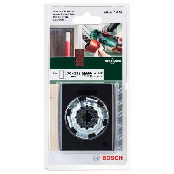 Profilschleifer Starlock AUZ 70 G, 70 mm, 4 Schleifblätter 70 x 125 mm-Beschreibung lesen