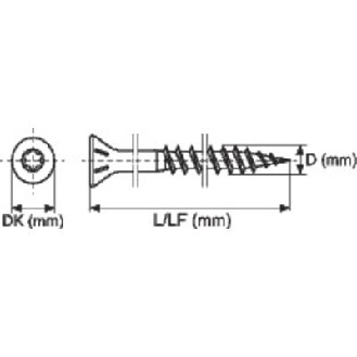 Vis à bois aggloméré  tête fraisée empreinte Torx entièrement filetée revêtement WIROX 5x35mm boîte de 500p-Lire la description