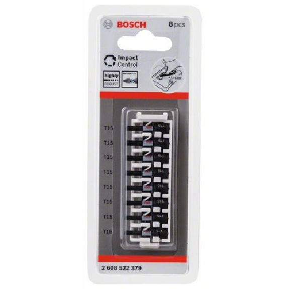 Impact Control Schrauberbitpack, 8-teilig, mit T15, 25 mm Impact Control Schrauberbitpack, 8-teilig, mit T15, 25 mm-Beschreibung lesen