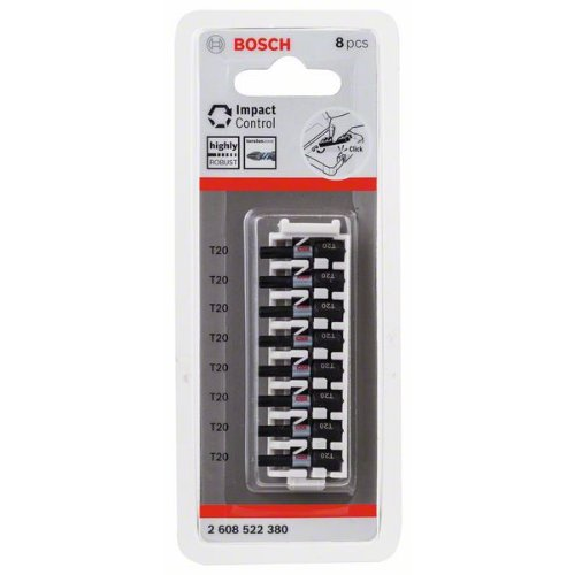 Impact Control Schrauberbitpack, 8-teilig, mit T20, 25 mm Impact Control Schrauberbitpack, 8-teilig, mit T20, 25 mm-Beschreibung lesen