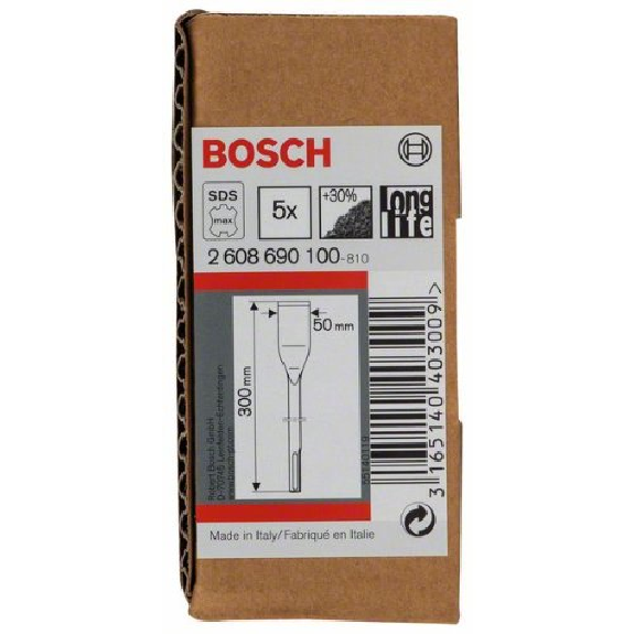 Fliesenmeißel mit SDS-max-Aufnahme, 300 x 50 mm, 5er-Pack-Beschreibung lesen