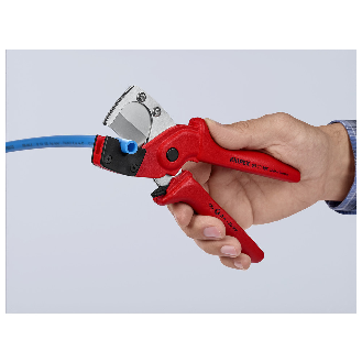 KNIPEX 90 10 185 Rohrschneider für Mehrschicht- und Pneumatikschläuche aus zähem, glasfaserverstärktem Kunststoff 185 mm-Beschreibung lesen
