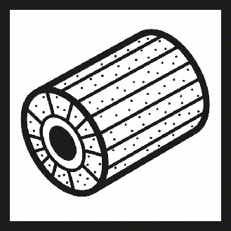 Lamellenschleifwalze, 19 mm, 60, 100 mm-Beschreibung lesen