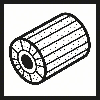 Lamellenschleifwalze, 19 mm, 60, 100 mm