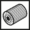 Lamellenschleifwalze, 19 mm, 120, 100 mm
