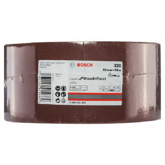 Schleifrolle J450 Expert for Wood and Paint, 93 mm x 50 m, 320 Schleifrolle J450 Expert for Wood and Paint, 93 mm x 50 m, 320-Beschreibung lesen