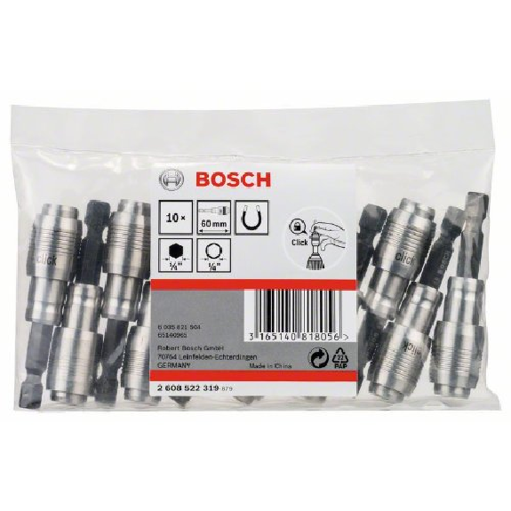 Universalhalter One-Click Funktion, 1/4", D 14 mm, L 60 mm, 10 Stück-Beschreibung lesen