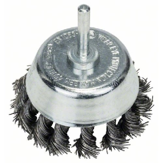 Topfbürste, Stahl, gezopfter Draht, 65 mm, 0,5 mm, 4500 U/ min-Beschreibung lesen