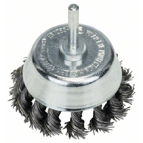 Topfbürste, Stahl, gezopfter Draht, 65 mm, 0,5 mm, 4500 U/ min-Beschreibung lesen