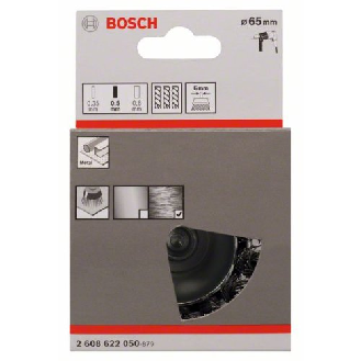 Topfbürste, Stahl, gezopfter Draht, 65 mm, 0,5 mm, 4500 U/ min-Beschreibung lesen