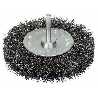 Scheibenbürste für Bohrmaschinen, Gewellter Draht, 100 mm, 20 mm-Beschreibung lesen