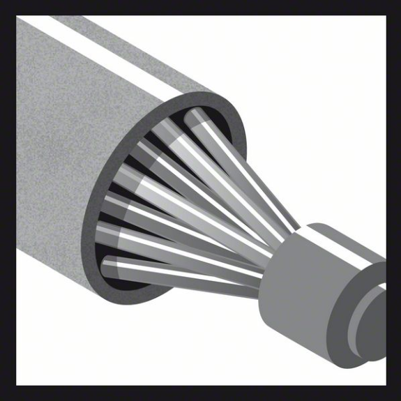 Pinselbürste, Stahl, gezopfter Draht, 0,35 mm, 19 mm, 4500 U/ min-Beschreibung lesen