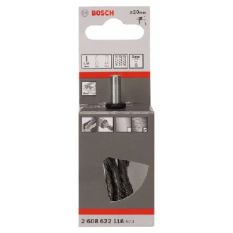 Pinselbürste, Stahl, gezopfter Draht, 0,35 mm, 19 mm, 4500 U/ min-Beschreibung lesen