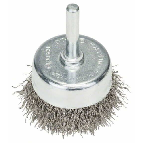 Topfbürste, Edelstahl, gewellter Draht, 50 mm, 0,3 mm, 4500 U/ min Topfbürste, Edelstahl, gewellter Draht, 50 mm, 0,3 mm, 4500 U/ min-Beschreibung lesen