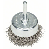 Topfbürste, Edelstahl, gewellter Draht, 50 mm, 0,3 mm, 4500 U/ min