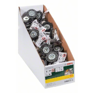 Scheibenbürste für Bohrmaschinen, Gewellter Draht, 38 mm, 6 mm-Beschreibung lesen