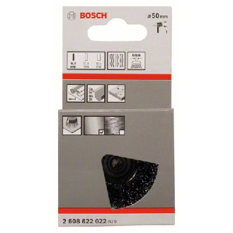 Topfbürste, Stahl, gewellter Draht, 50 mm, 0,2 mm, 4500 U/ min-Beschreibung lesen
