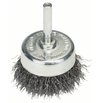 Topfbürste, Stahl, gewellter Draht, 50 mm, 0,2 mm, 4500 U/ min-Beschreibung lesen