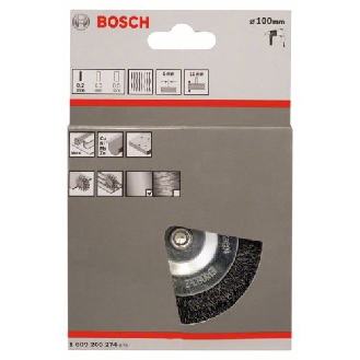 Scheibenbürste, Stahl, gewellter Draht, 100 mm, 0,2 mm, 10 mm, 4500 U/min-Beschreibung lesen