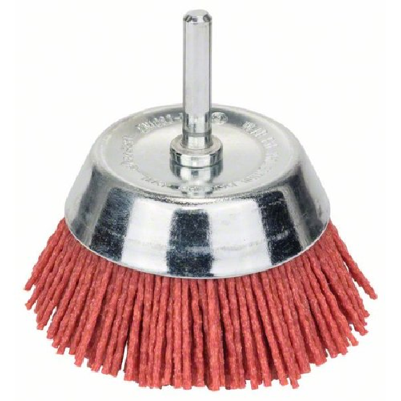 Topfbürste, Nylonborste mit Korund, 75 mm, 1 mm, 4500 U/ min Topfbürste, Nylonborste mit Korund, 75 mm, 1 mm, 4500 U/ min-Beschreibung lesen