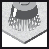 Topfbürste, Stahl, gezopfter Draht, 100 mm, 0,5 mm, 8500 U/ min, M 14