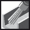 Pinselbürste, Stahl, gewellter Draht, 0,2 mm, 15 mm, 4500 U/ min Pinselbürste, Stahl, gewellter Draht, 0,2 mm, 15 mm, 4500 U/ min