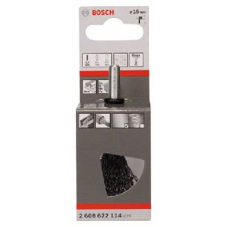 Pinselbürste, Stahl, gewellter Draht, 0,2 mm, 15 mm, 4500 U/ min-Beschreibung lesen