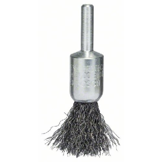 Pinselbürste, Stahl, gewellter Draht, 0,2 mm, 15 mm, 4500 U/ min-Beschreibung lesen