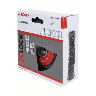 X-LOCK Scheibenbürste 115 mm, gewellter Stahldraht 115 mm, 0,3 mm, X-LOCK-Beschreibung lesen
