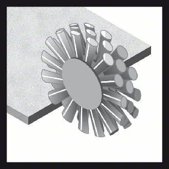 Scheibenbürste, Edelstahl, gezopfter Draht, 115 mm, 0,5 mm, 12500 U/ min, M 14-Beschreibung lesen