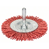 Scheibenbürste, Nylon mit Korund, 75 mm, 1 mm, 8 mm, 4500 U/ min Scheibenbürste, Nylon mit Korund, 75 mm, 1 mm, 8 mm, 4500 U/ min