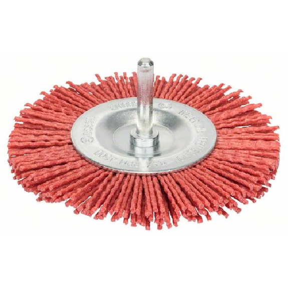 Brosse disque, nylon avec corindon, 100 mm, 1 mm, 8 mm, 4500 tr/min-Leggi tutto