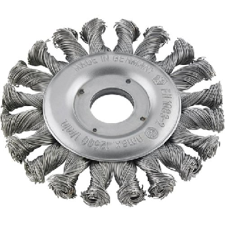 Rundbürste rostfrei re/li 125x0,35mm gezopft-Beschreibung lesen