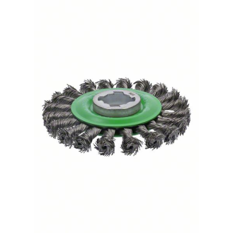 X-LOCK Scheibenbürste 115 mm, gezopfter rostfreier Stahldraht 115 mm, 0,5 mm-Beschreibung lesen