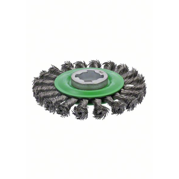 X-LOCK Scheibenbürste 115 mm, gezopfter rostfreier Stahldraht 115 mm, 0,5 mm X-LOCK Scheibenbürste 115 mm, gezopfter rostfreier Stahldraht 115 mm, 0,5 mm-Beschreibung lesen
