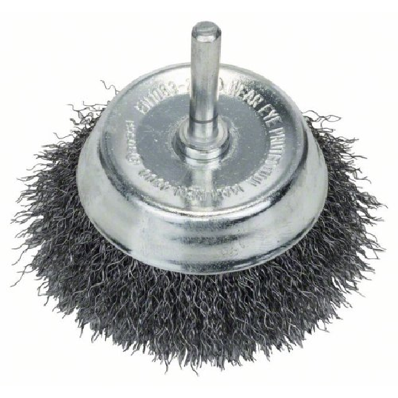 Topfbürste, Stahl, gewellter Draht, 70 mm, 0,2 mm, 4500 U/ min Topfbürste, Stahl, gewellter Draht, 70 mm, 0,2 mm, 4500 U/ min-Beschreibung lesen