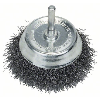 Topfbürste, Stahl, gewellter Draht, 70 mm, 0,2 mm, 4500 U/ min-Beschreibung lesen