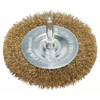 Scheibenbürste, Messing, gewellter Draht, 75 mm, 0,2 mm, 10 mm, 4500 U/ min-Beschreibung lesen
