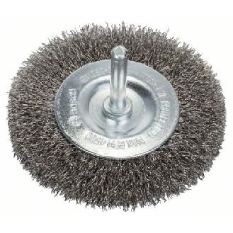 Scheibenbürste, Edelstahl, gewellter Draht, 80 mm, 0,2 mm, 4 mm, 4500 U/ min-Beschreibung lesen