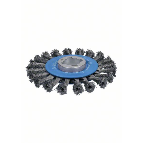 X-LOCK Scheibenbürste 115 mm, gezopfter Stahldraht 115 mm, 0,5 mm, 12 mm-Beschreibung lesen