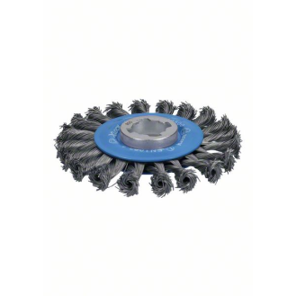 X-LOCK Scheibenbürste 115 mm, gezopfter Stahldraht 115 mm, 0,5 mm, 12 mm-Beschreibung lesen