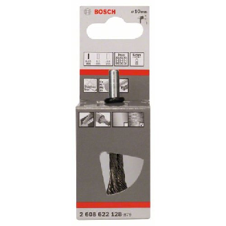 Pinselbürste, Edelstahl, gezopfter Draht, 0,35 mm, 10 mm, 4500 U/ min-Beschreibung lesen