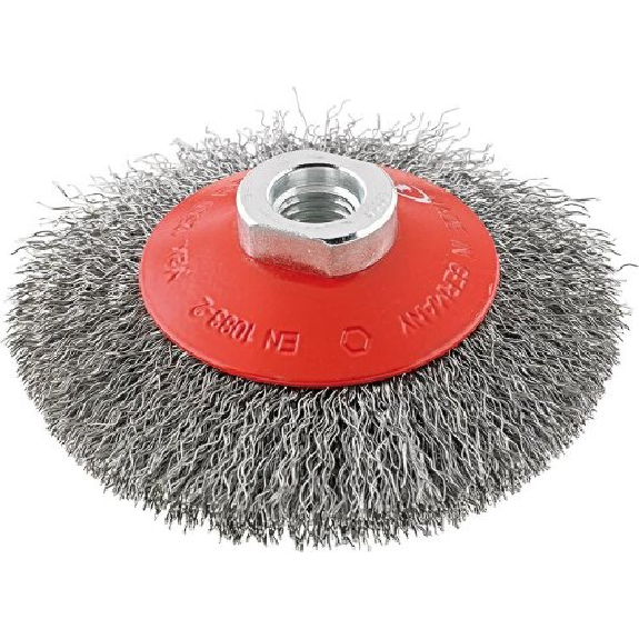 Kegelbürste Stahldraht M14 100x0,30mm gewellt Kegelbürste Stahldraht M14 100x0,30mm gewellt-Beschreibung lesen