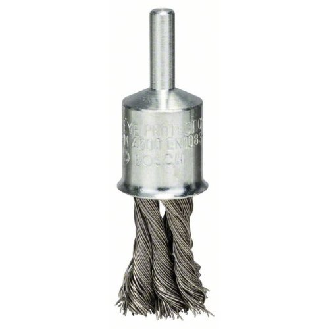 Pinselbürste, Edelstahl, gezopfter Draht, 0,35 mm, 19 mm, 4500 U/ min-Beschreibung lesen