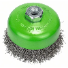Topfbürste, Edelstahl, gewellter Draht, 100 mm, 0,3 mm, 8500 U/min, M14