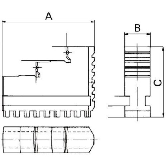 Drei-Backen-Satz DIN 6350 BB 100mm-Beschreibung lesen